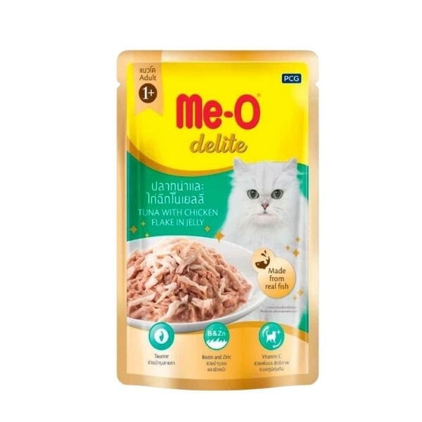 Meo Delite Tavuklu ve Ton Balıklı Pouch Yetişkin Yaş Kedi Maması 1 Adet 70 Gr yaş konserve kedi maması