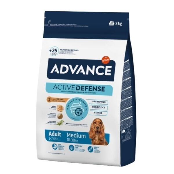 Advance Adult Medium Tavuklu Orta Irk Yetişkin Köpek Maması 3 Kg - Kuru Köpek Maması