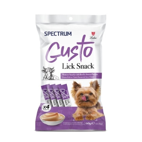 Spectrum Gusto Dana Etli ve Tatlı Patatesli Sıvı Yetişkin Köpek Ödül Maması 1 Adet 4x15 Gr - Köpek Ödül Maması