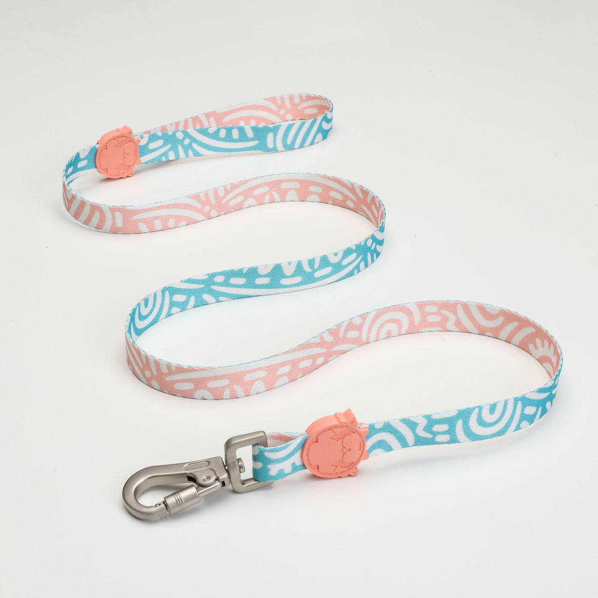 Lindo Dogs Touch Köpek Gezdirme Kayışı Mavi/Pembe Medium - Köpek Tasması