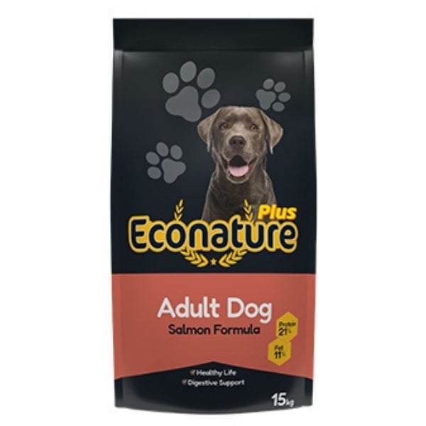 Econature Plus Somonlu Yetişkin Köpek Maması 15 Kg - Kuru Köpek Maması