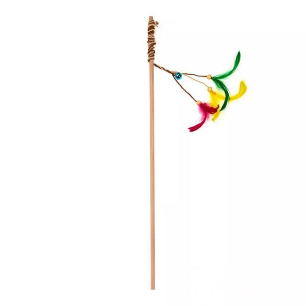 Aquael Ecomfy Toy Gaia Rod Tüylü Kedi Oltası Oyuncağı 50 Cm - Kedi Oyuncağı