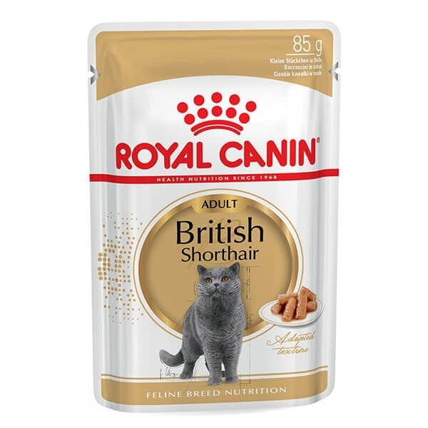 Royal Canin British Shorthair Adult Pouch Yaş Kedi Maması 1 Adet 85 Gr yaş konserve kedi maması