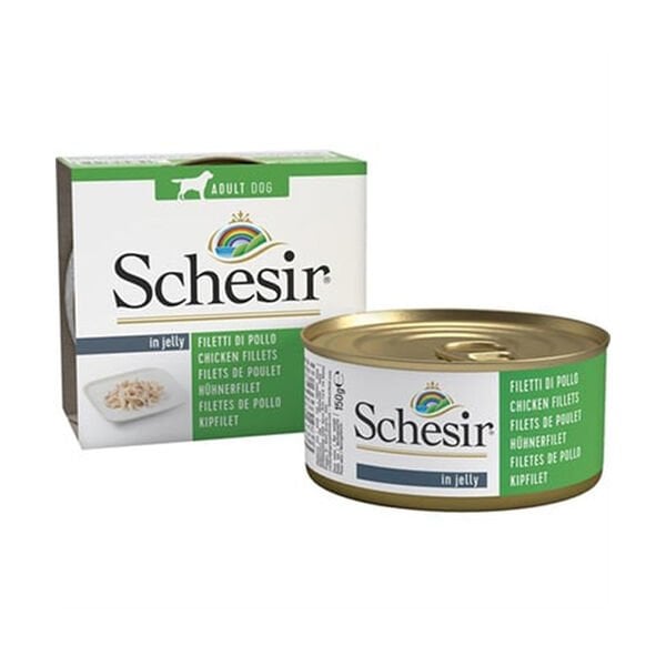Schesir Jelly Pouch Tavuklu Fileto Konserve Yetişkin Köpek Maması 1 Adet 150 Gr - Konserve Köpek Maması