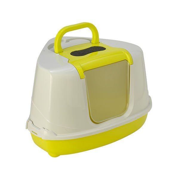 Moderna Flip Köşe Kapalı Kedi Tuvaleti Sarı 45x56x38.5 Cm ürün görseli