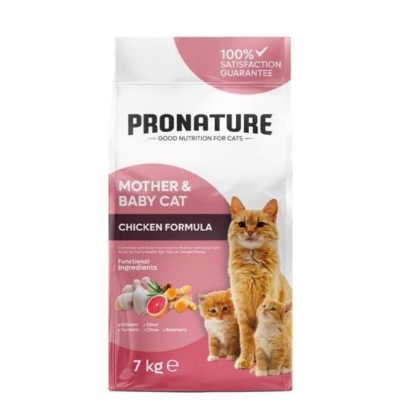 Pronature Mother & Baby Cat Tavuk Etli Anne ve Yavru Kedi Maması 7 Kg - Kuru Kedi Maması