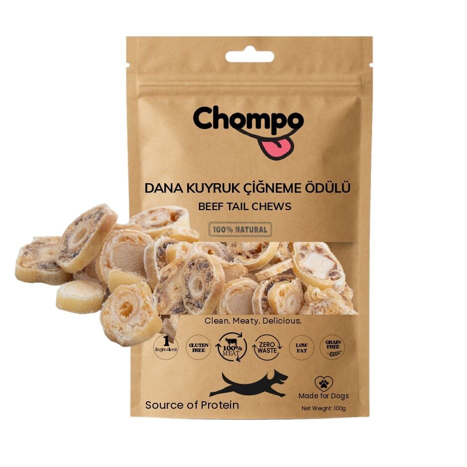 Chompo Kurutulmuş Dana Kuyruk Köpek Ödül Maması 100 Gr - Köpek Ödül Maması