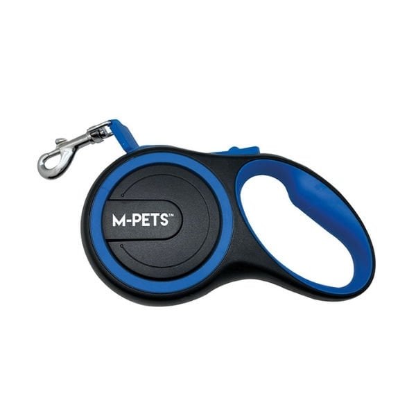 M-Pets Liberty Şerit Otomatik Köpek Gezdirme Kayışı 5 Mt Mavi Medium - Köpek Tasması