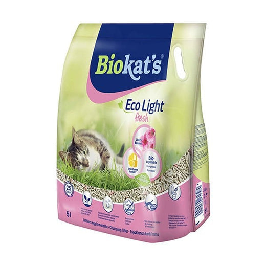 Biokats Eco Light Fresh Cherry Blossom Kiraz Çiceği Kokulu Pelet Kedi Kumu 1 Adet 5 Lt