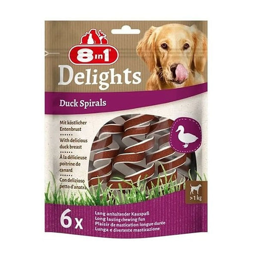 8in1 Delights Smart Spirals Ördekli Burgu Köpek Ödülü 1 Adet 6x85 Gr