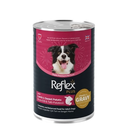 Reflex Plus Sos İçinde Kuzu Etli ve Tatlı Patatesli Yetişkin Konserve Köpek Maması 1 Adet 400 Gr