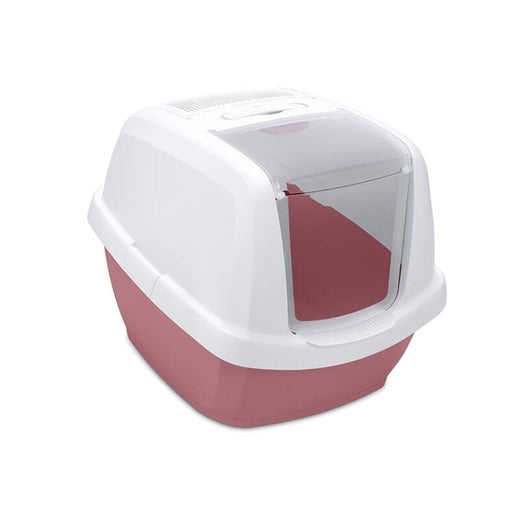İmac Maddy Junior Üstü Açılır Kapalı Kedi Tuvaleti Beyaz/Pembe 57x43x41 Cm