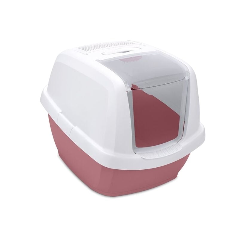 İmac Maddy Junior Üstü Açılır Kapalı Kedi Tuvaleti Beyaz/Pembe 57x43x41 Cm ürün görseli