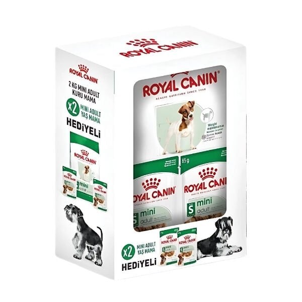 Royal Canin Mini Adult Küçük Irk Yetişkin Köpek Maması 2 Kg+2 Konserve Hediyeli - Kuru Köpek Maması