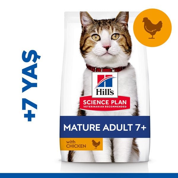 Hills Mature +7 Tavuklu Yaşlı Kedi Maması 1.5 Kg - Kuru Kedi Maması