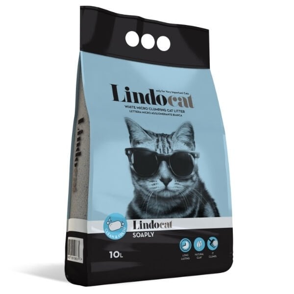 Lindocat Soaply Marsilya Sabunlu İnce Taneli Kedi Kumu 1 Adet 10 Lt ürünü görseli