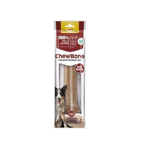Gimdog Chew Bone Diş Sağlığı Destekleyici Naturel Press Köpek Çiğneme Kemiği 210 Gr 25 Cm 1 Adet - Köpek Ödül Maması