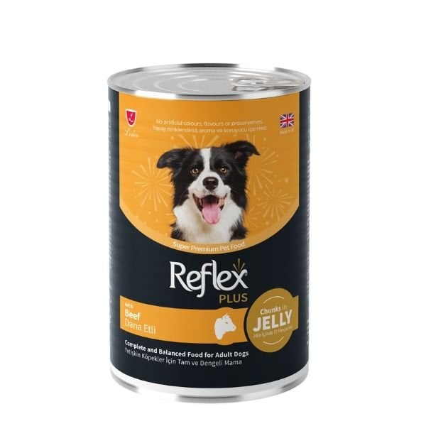 Reflex Plus Jöle İçinde Dana Etli Yetişkin Konserve Köpek Maması 1 Adet 400 Gr - Konserve Köpek Maması