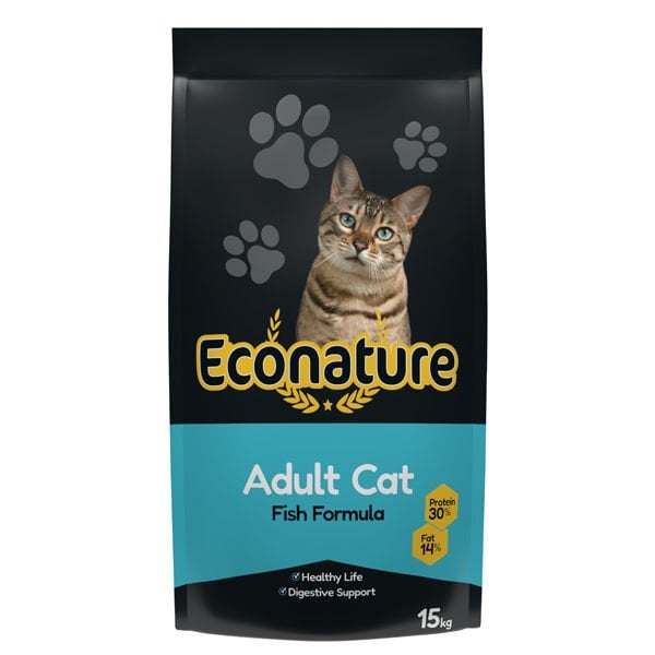 Econature Balıklı Yetişkin Kedi Maması 15 Kg - Kuru Kedi Maması