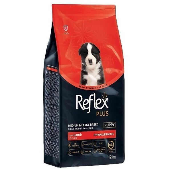 Reflex Plus Hypoallergenic Kuzu Etli Orta ve Büyük Irk Yavru Köpek Maması 12 Kg - Kuru Köpek Maması