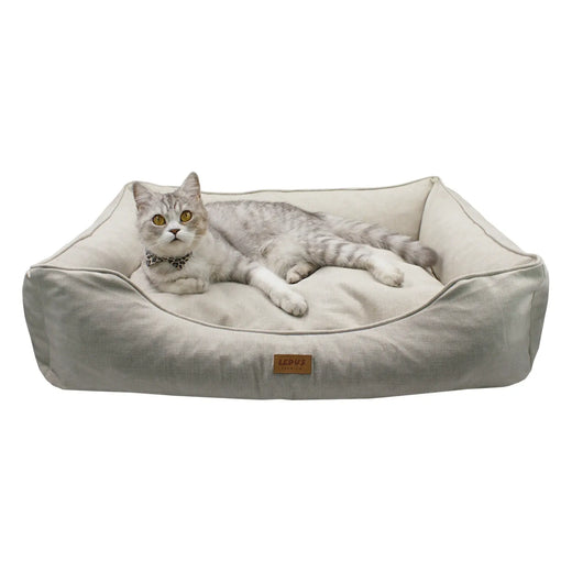 Lepus Mia Premium Kedi ve Köpek Yatağı Large Krem 61x76x23 Cm