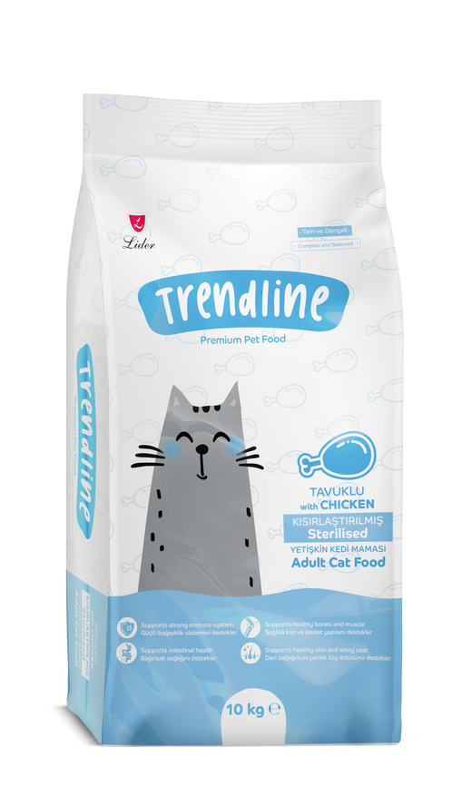 Trendline Adult Tavuklu Kısırlaştırılmış Kedi Maması 10 Kg