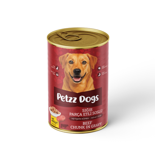 PetzzDogs Sığır Etli Yetişkin Köpek Konservesi 400 Gr 1 Adet