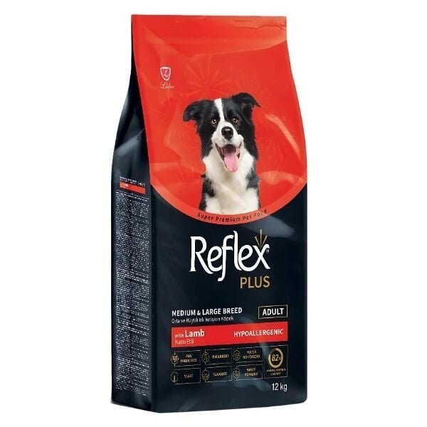 Reflex Plus Kuzu Etli Orta ve Büyük Irk Yetişkin Köpek Maması 12 Kg - Kuru Köpek Maması