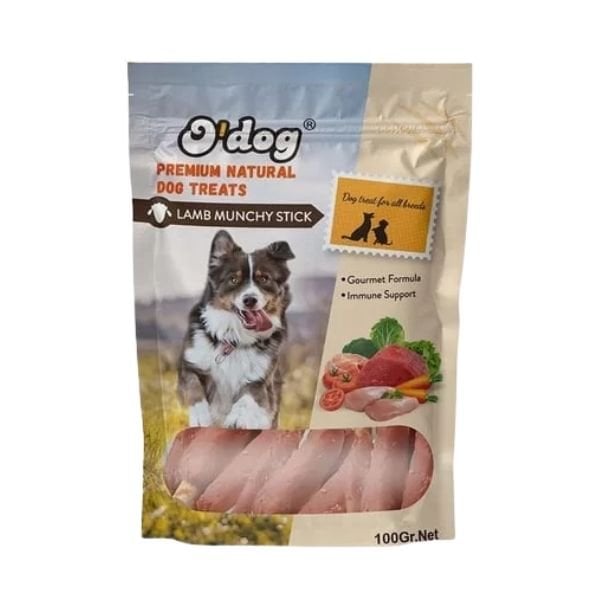 O Dog Kuzu Eti Sargılı Çubuk Köpek Ödül Maması 1 Adet 100 Gr - Köpek Ödül Maması