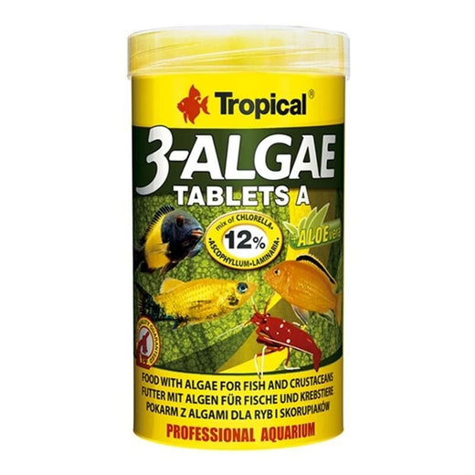 Tropical 3-Algae Tablet A Tatlı ve Tuzlu Su Balıkları için Yosunlu Yem 36 Gr 80 Adet