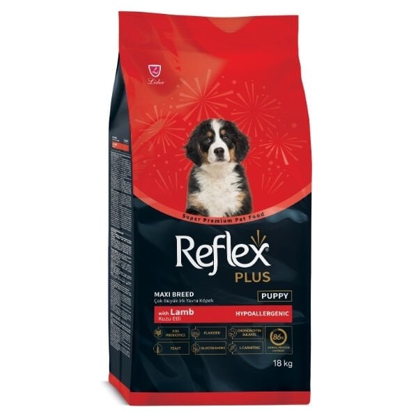 Reflex Plus Büyük Irk Kuzu Etli ve Pirinçli Yavru Köpek Maması 18 Kg - Kuru Köpek Maması