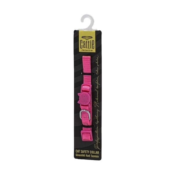 Cattie Güvenlik Tokalı Kedi Boyun Tasması Pembe 1x15-25 Cm - Kedi Tasması