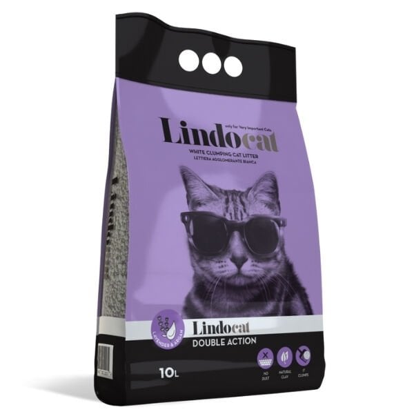 Lindocat Double Action Argan Yağı ve Lavanta Kokulu Topaklanan Kedi Kumu 1 Adet 10 Lt ürünü görseli