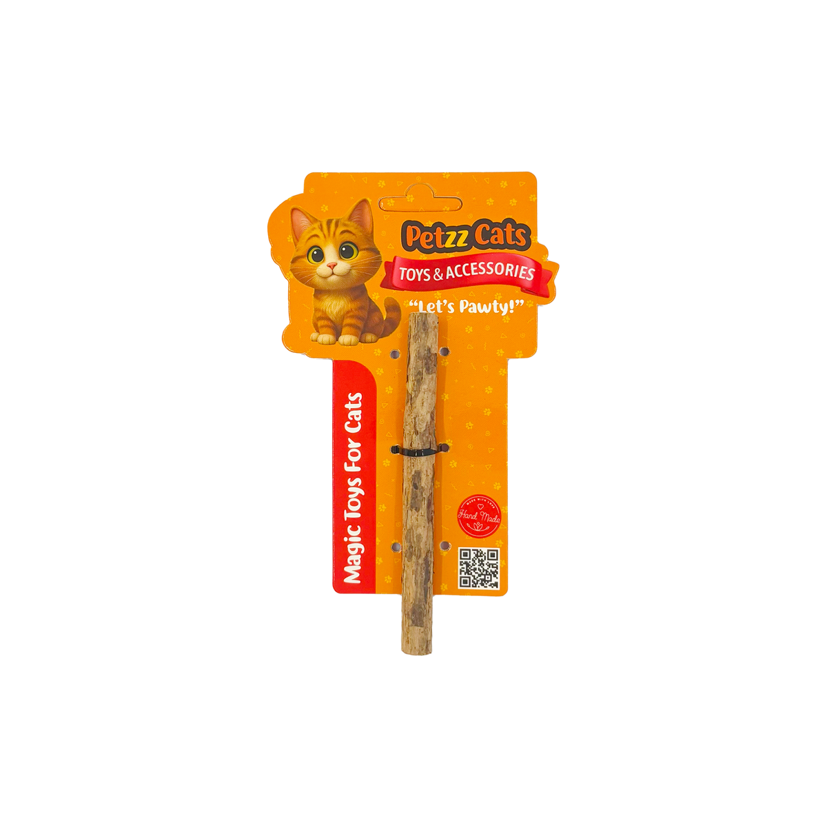 PetzzCats Stick Monster Matatabi ve Çıngırak Sesli Peluş Kedi Oyuncağı Kahverengi 0,9-1,1x12 Cm - Kedi Oyuncağı