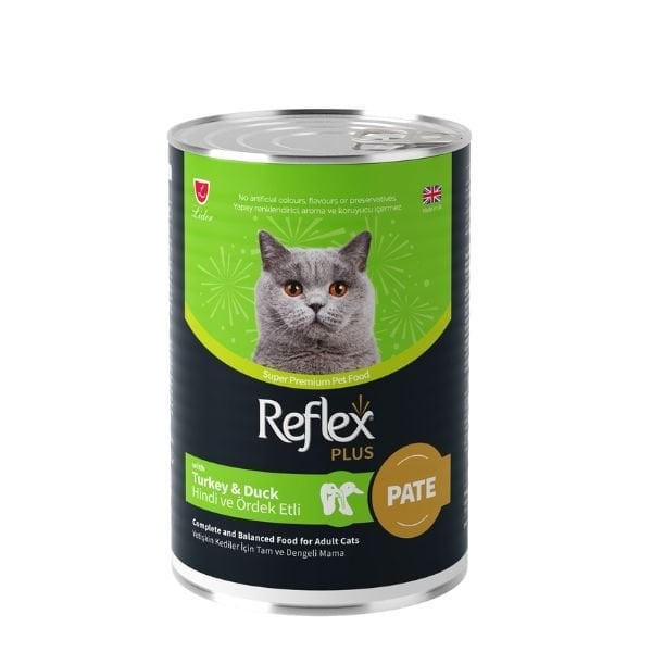 Reflex Plus Pate İçinde Hindi ve Ördek Etli Yetişkin Konserve Kedi Maması 1 Adet 395 Gr yaş konserve kedi maması