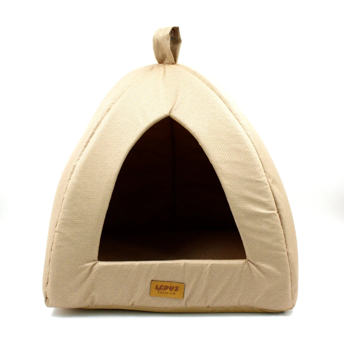 Lepus Keops Piramit Kedi ve Köpek Yatağı Bej 35x35x40 Cm - Kedi Aksesuarı