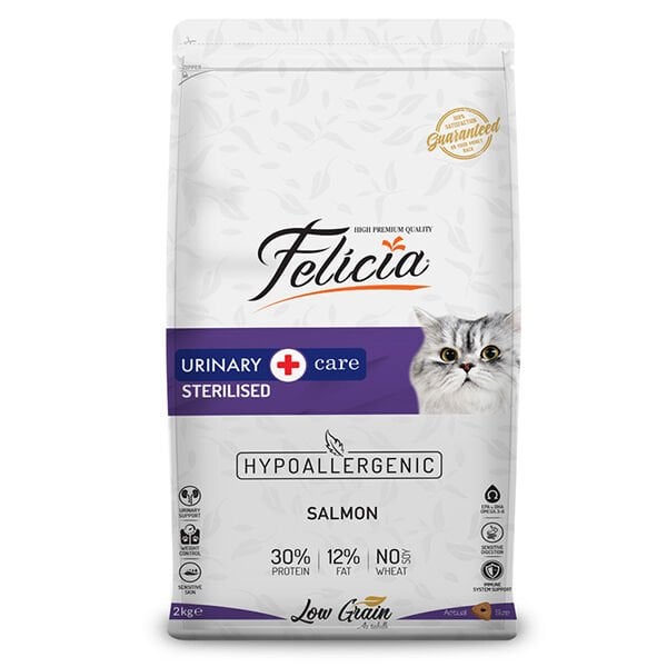 Felicia Düşük Tahıllı Hipoalerjenik Somonlu Kısırlaştırılmış Kedi Maması 2 Kg - Kuru Kedi Maması