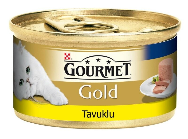 Gourmet Gold Kıyılmış Tavuklu Yetişkin Konserve Kedi Maması 1 Adet 85 Gr yaş konserve kedi maması