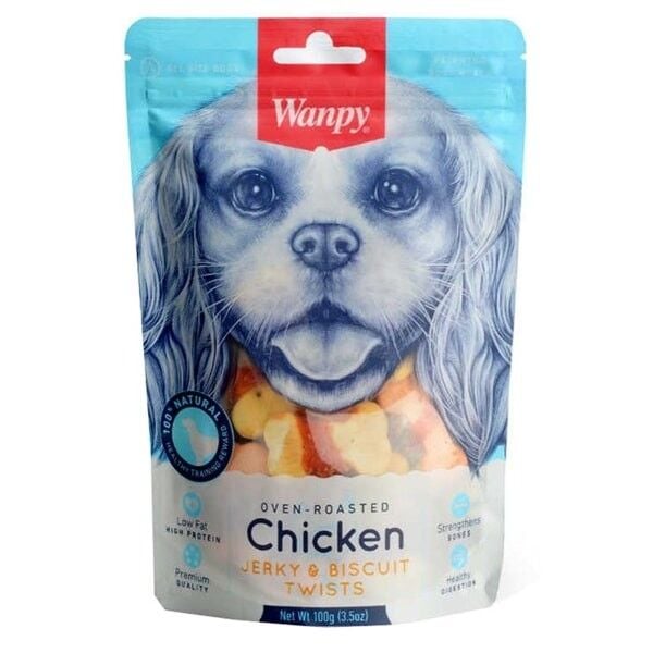 Wanpy Bisküvi Üzeri Tavuk Sargılı Köpek Ödül Maması 1 Adet 100 Gr - Köpek Ödül Maması