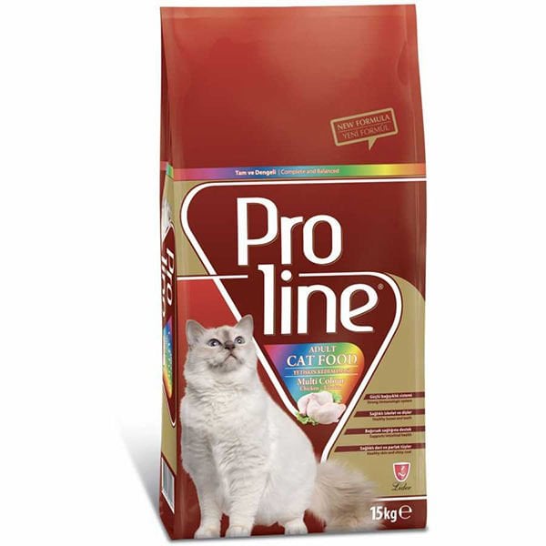 Proline Tavuklu Renkli Taneli Yetişkin Kedi Maması 15 Kg - Kuru Kedi Maması