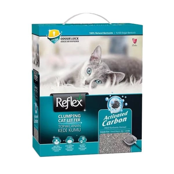 Reflex Aktif Karbonlu Doğal Topaklanan Kedi Kumu 1 Adet 10 Lt ürünü görseli