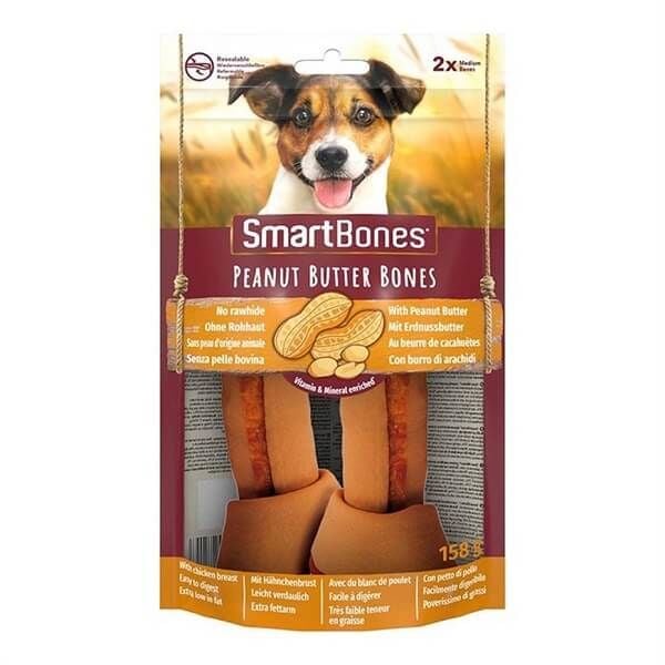 Smart Bones Tavuklu Fıstık Ezmeli Düğüm Kemik Köpek Ödül Maması 158 Gr - Köpek Ödül Maması