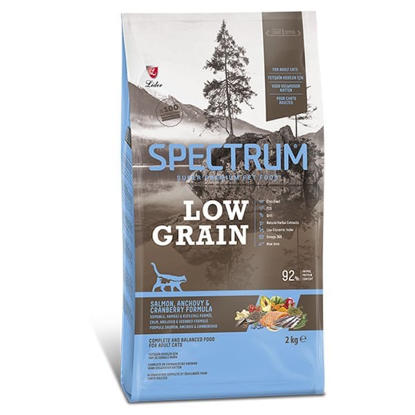 Spectrum Düşük Tahıllı Somonlu Hamsili ve Yaban Mersinli Yetişkin Kedi Maması 2 Kg - Kuru Kedi Maması