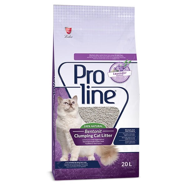 Proline Lavanta Kokulu Topaklanan Bentonit Kedi Kumu 1 Adet 20 Lt ürünü görseli