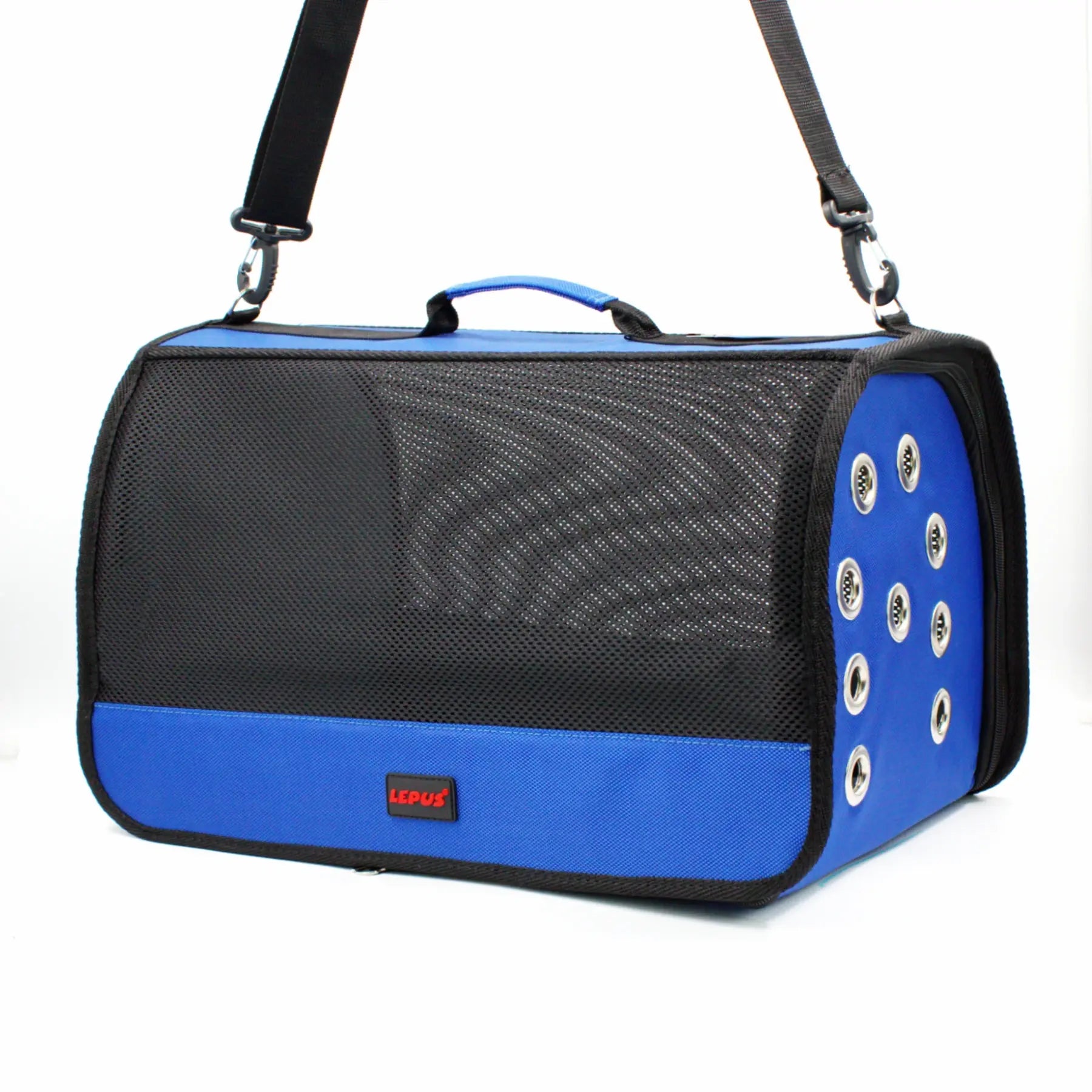 Lepus Mesh Bag Omuz Askılı Kedi ve Küçük Irk Taşıma Çantası Mavi 28x45x28 Cm - Kedi Aksesuarı