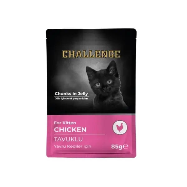 Challenge Tavuklu Pouch Yavru Konserve Kedi Maması 1 Adet 85 Gr yaş konserve kedi maması