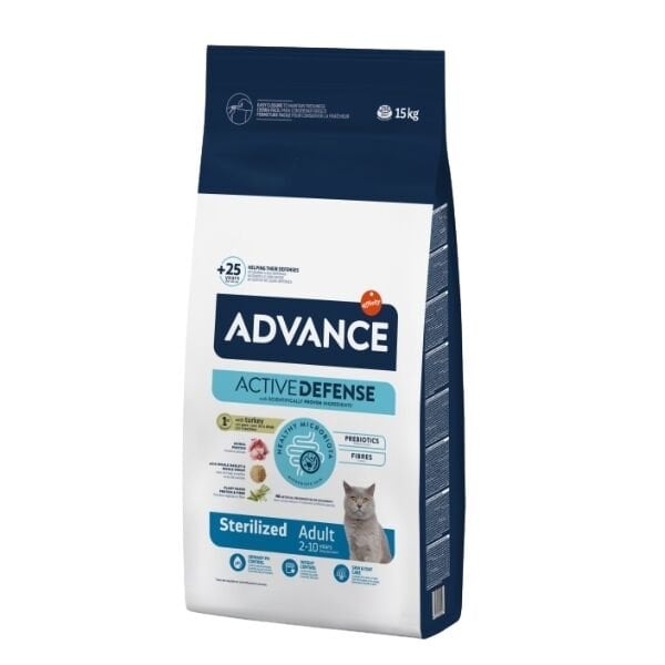 Advance Sterilised Hindili Yetişkin Kısırlaştırılmış Kedi Maması 15 Kg - Kuru Kedi Maması