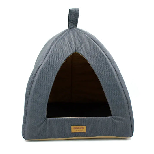 Lepus Keops Piramit Kedi ve Köpek Yatağı Gri 35x35x40 Cm - Kedi Aksesuarı