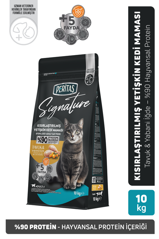 Signature Tavuklu Kısırlaştırılmış Yetişkin Kedi Maması 10 Kg