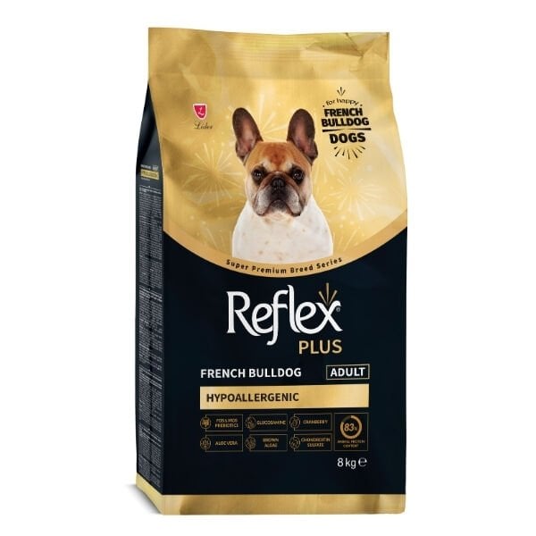 Reflex Plus French Bulldog Hypoallergenic Tavuklu Yetişkin Köpek Maması 8 Kg - Kuru Köpek Maması